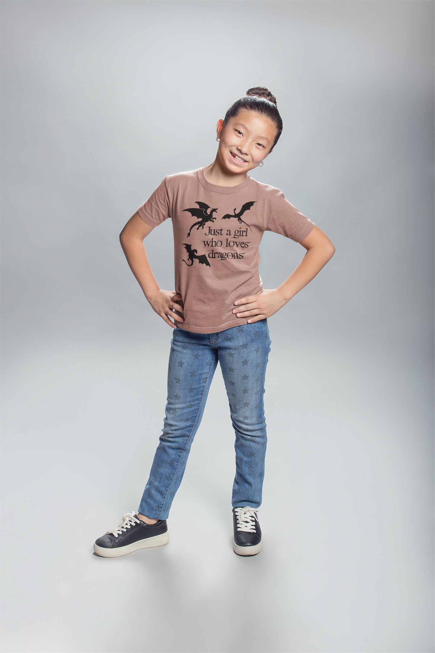 Just a Girl Who Loves Dragons Kids Shirt